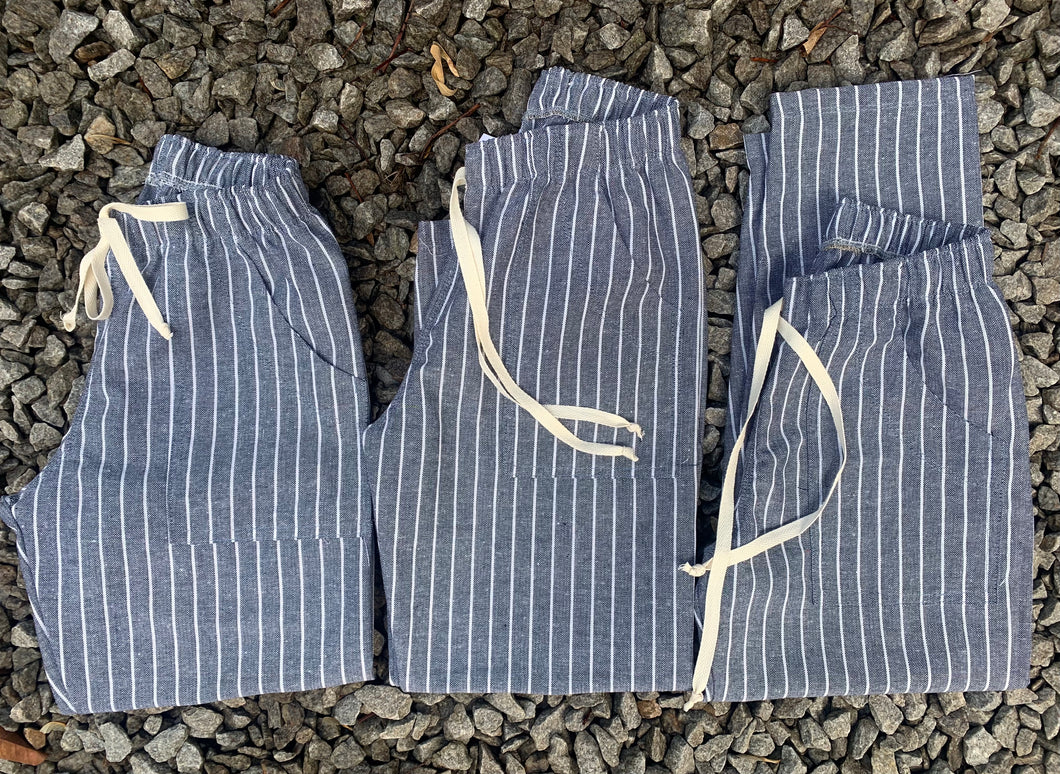 Pantalon bali de lino azul
