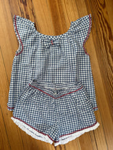 Cargar imagen en el visor de la galería, Pre venta- Pijama cuadrillé azul de niña
