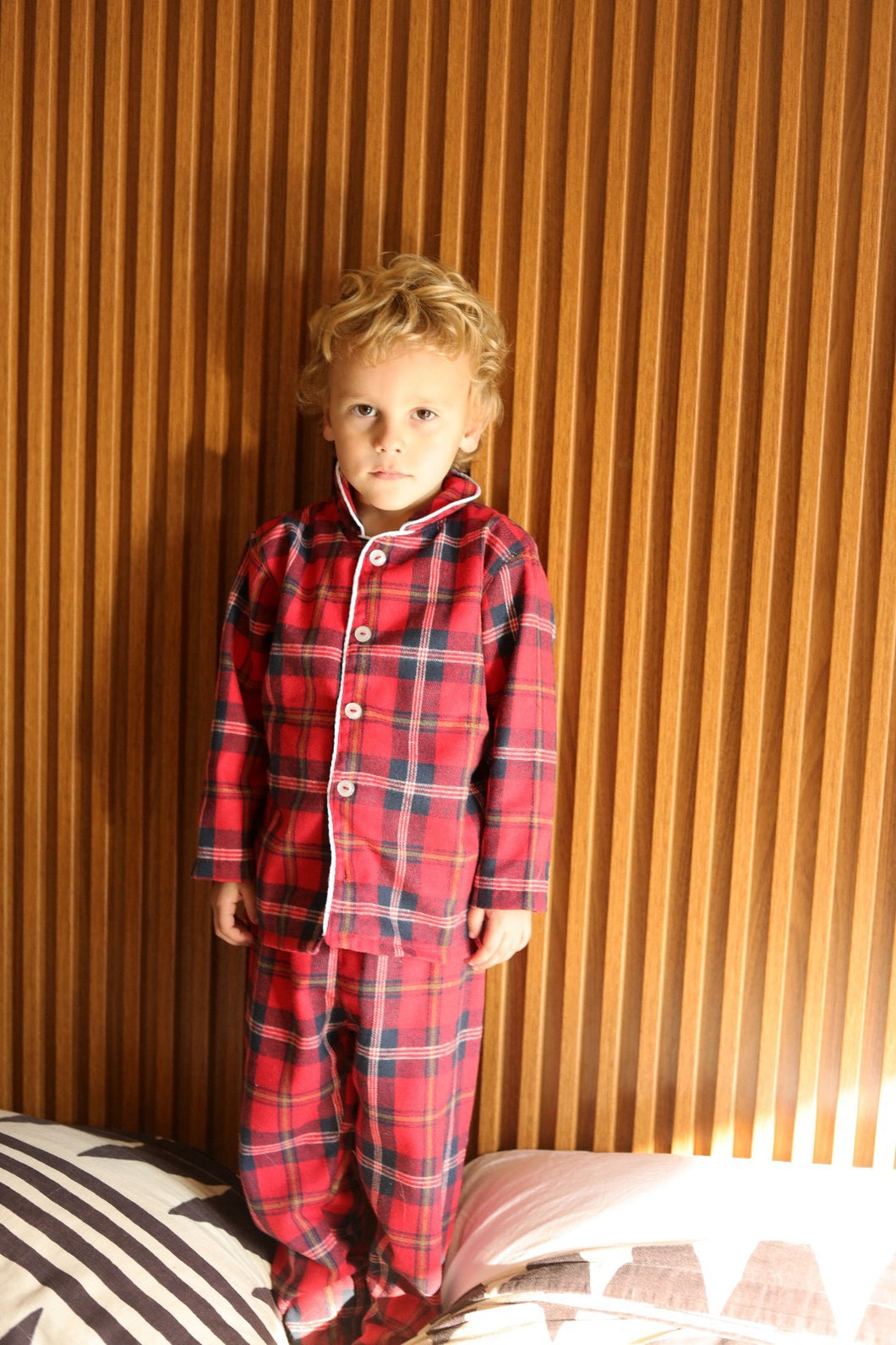 Pijama viyela roja de varón