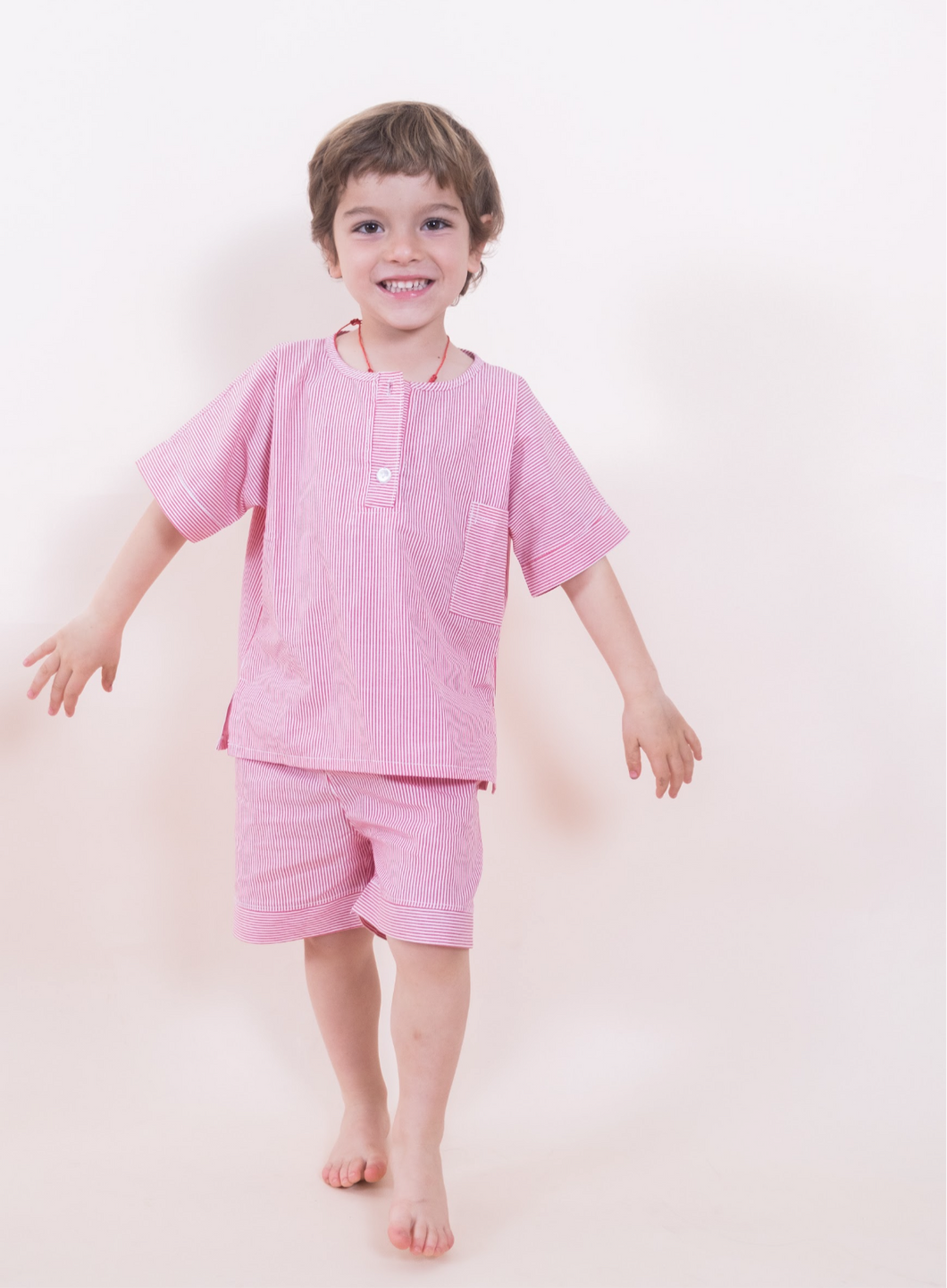 Pijama lagos rojo rayado de varón