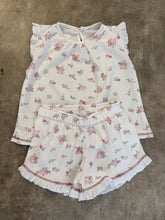 Cargar imagen en el visor de la galería, Pijama corto nido floreado rosa de niña
