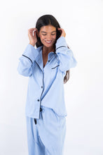 Cargar imagen en el visor de la galería, Pre venta- Pijama Paula celeste
