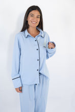 Cargar imagen en el visor de la galería, Pre venta- Pijama Paula celeste
